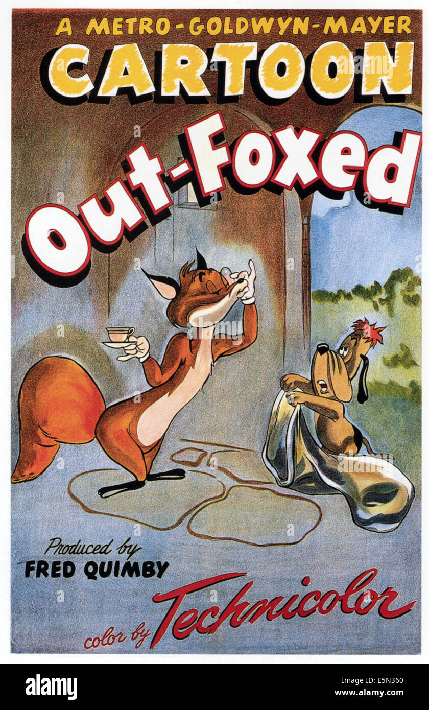 OUT-FOXED, right: Droopy Dog, 1949. Stock Photo