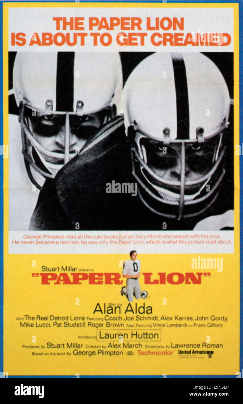 PAPER LION, bottom: Alan Alda, 1968. Stock Photo