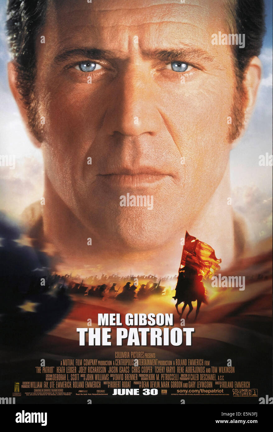 THE PATRIOT, US advance poster art, Mel Gibson, 2000, ©Sony Pictures