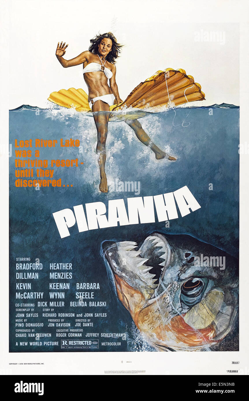 PIRANHA, US poster, Heather Menzies, 1978 Stock Photo - Alamy