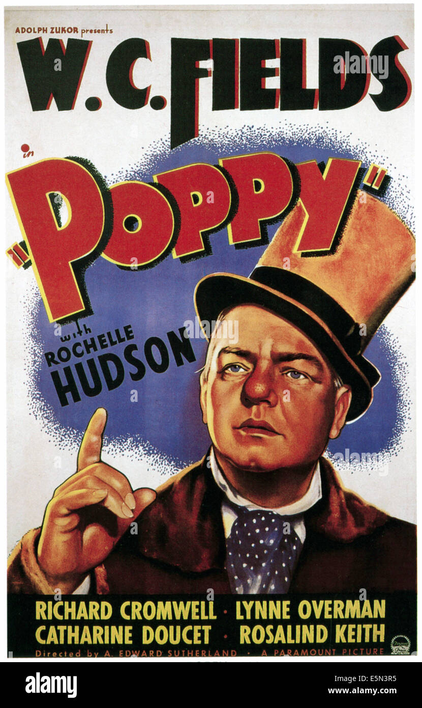 POPPY, W.C. Fields, 1936. Stock Photo