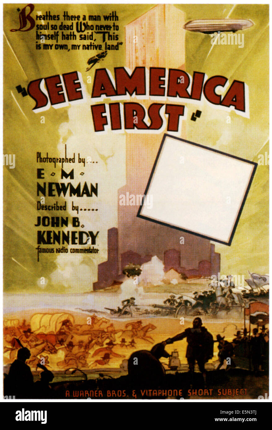 SEE AMERICA FIRST, 1934. Stock Photo