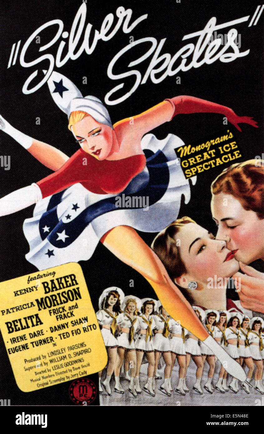 SILVER SKATES, bottom from left Patricia Morison, Kenny Baker, 1943