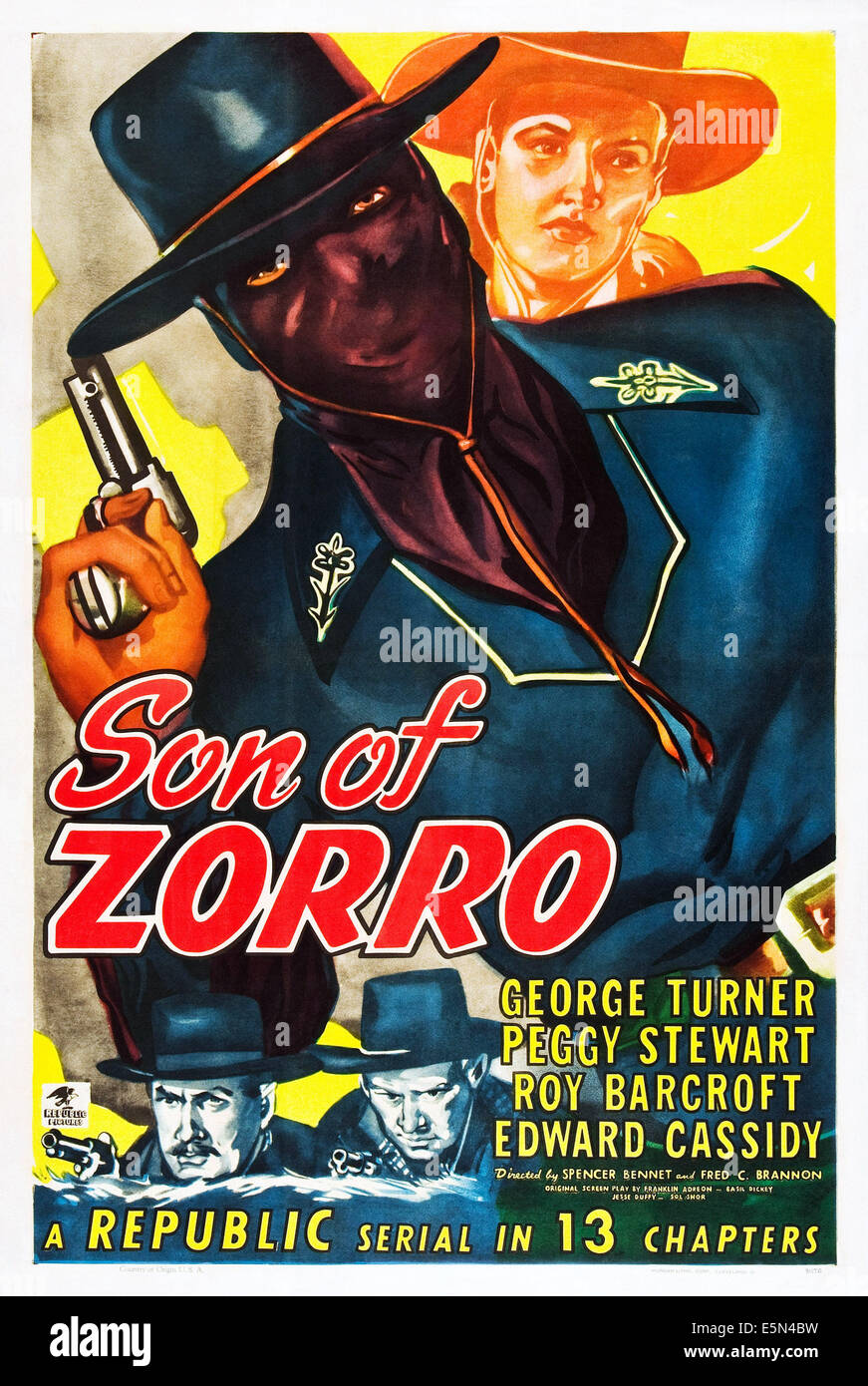 SON OF ZORRO, top: George Turner on poster art, 1947 Stock Photo
