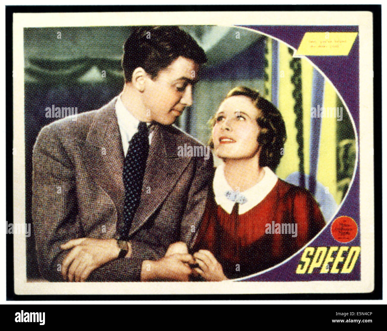 SPEED, from left: James Stewart, Wendy Barrie on lobbycard, 1936 Stock ...