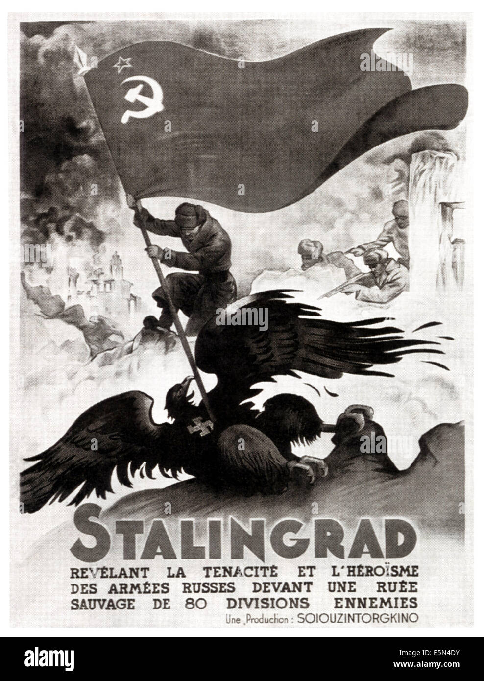 STALINGRAD, French poster art, 1948. Stock Photo