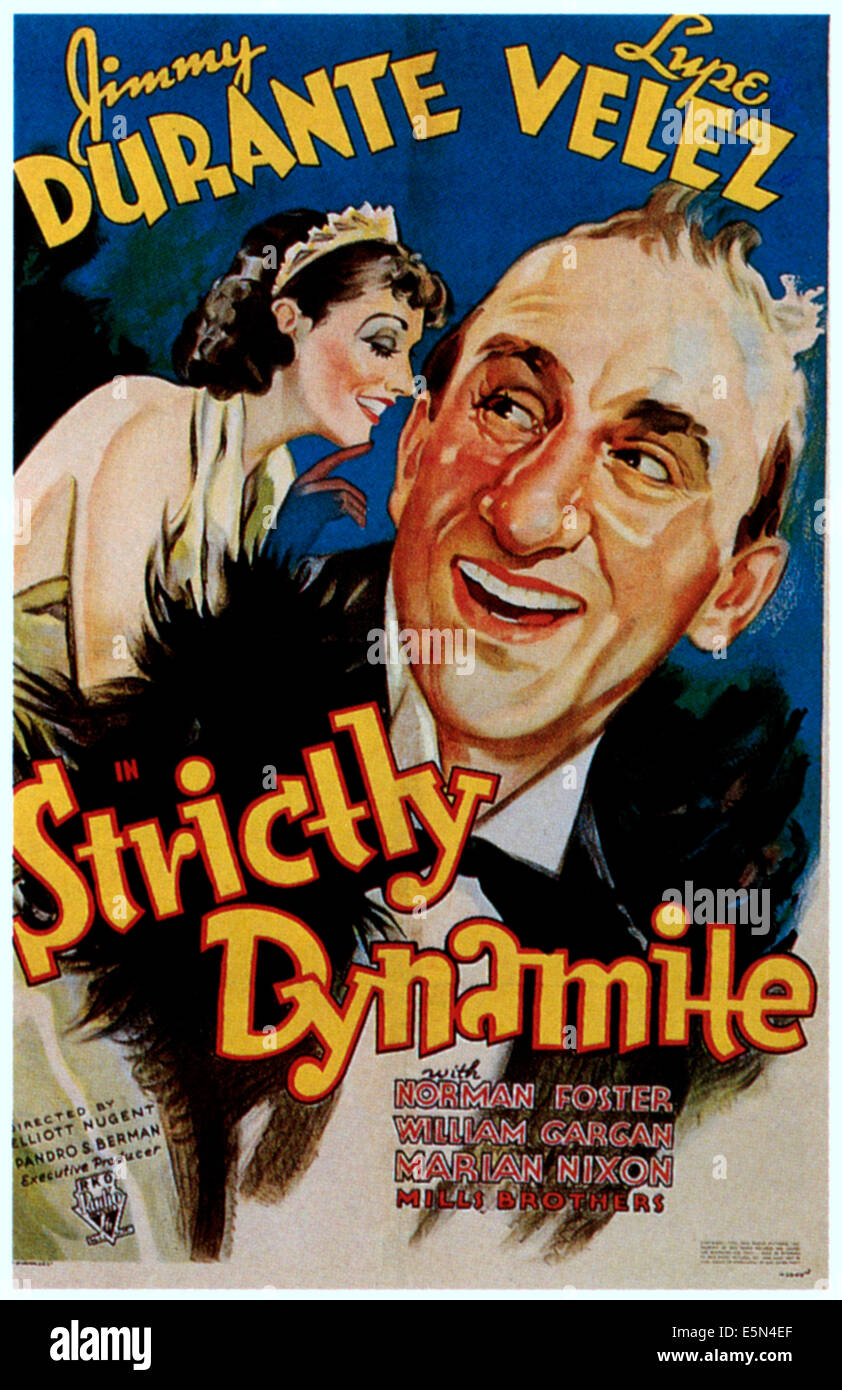 STRICTLY DYNAMITE, from left: Lupe Velez, Jimmy Durante, 1934 Stock Photo -  Alamy