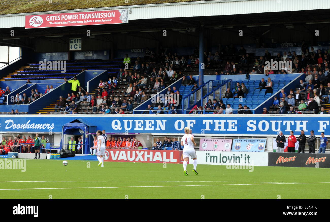 Friendly International Scotland Women 1 ,Wales Women 1 Palmerston Park Dumfries 5G Sunday August 3rd 2014 Stock Photo