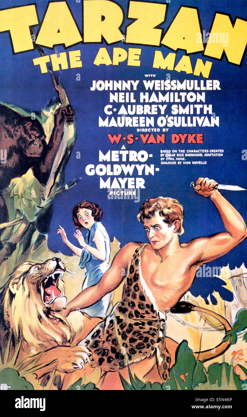 Tarzan The Ape Man Poster Movie Poster Tarzan The Ape