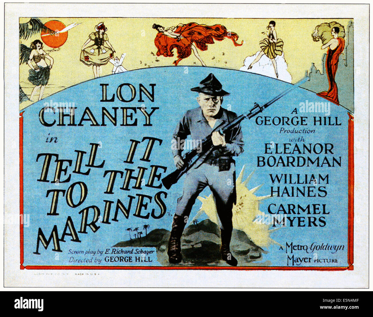 TELL IT TO THE MARINES, center: Lon Chaney Sr., 1926 Stock Photo