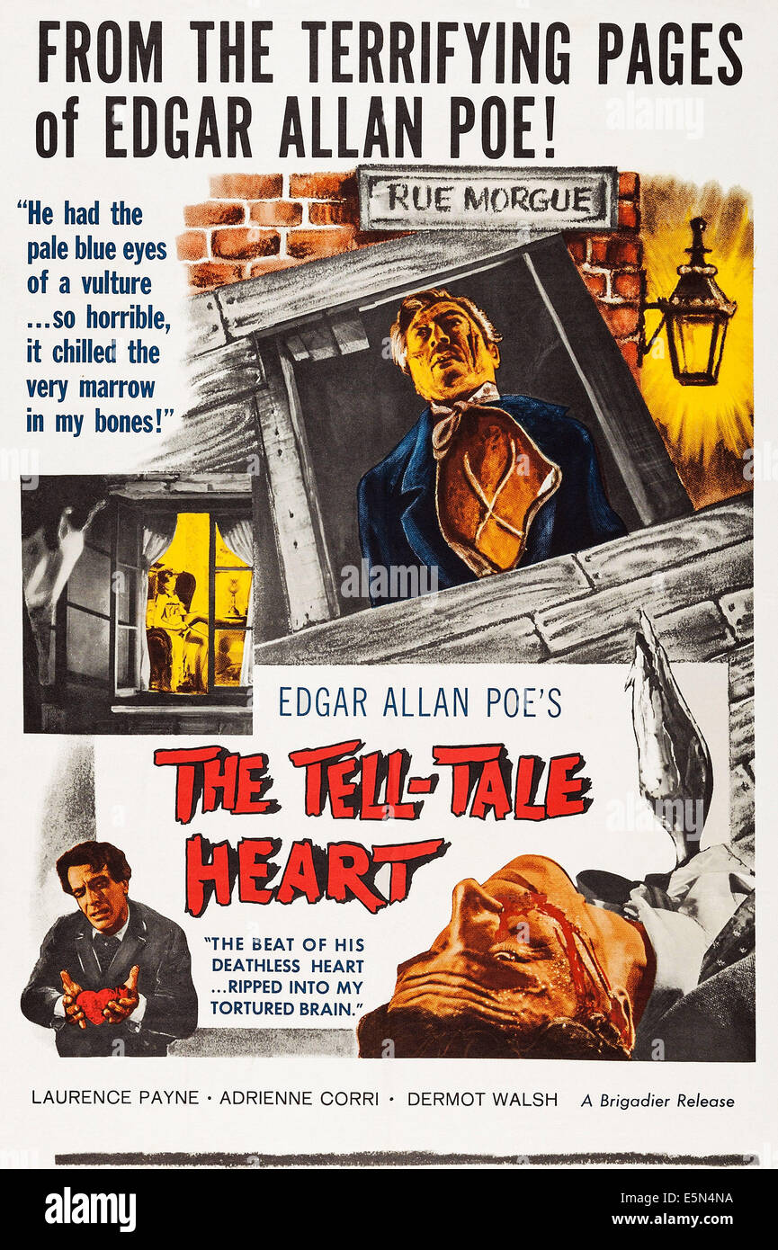 THE TELL-TALE HEART, bottom right: Dermot Walsh, 1960. Stock Photo