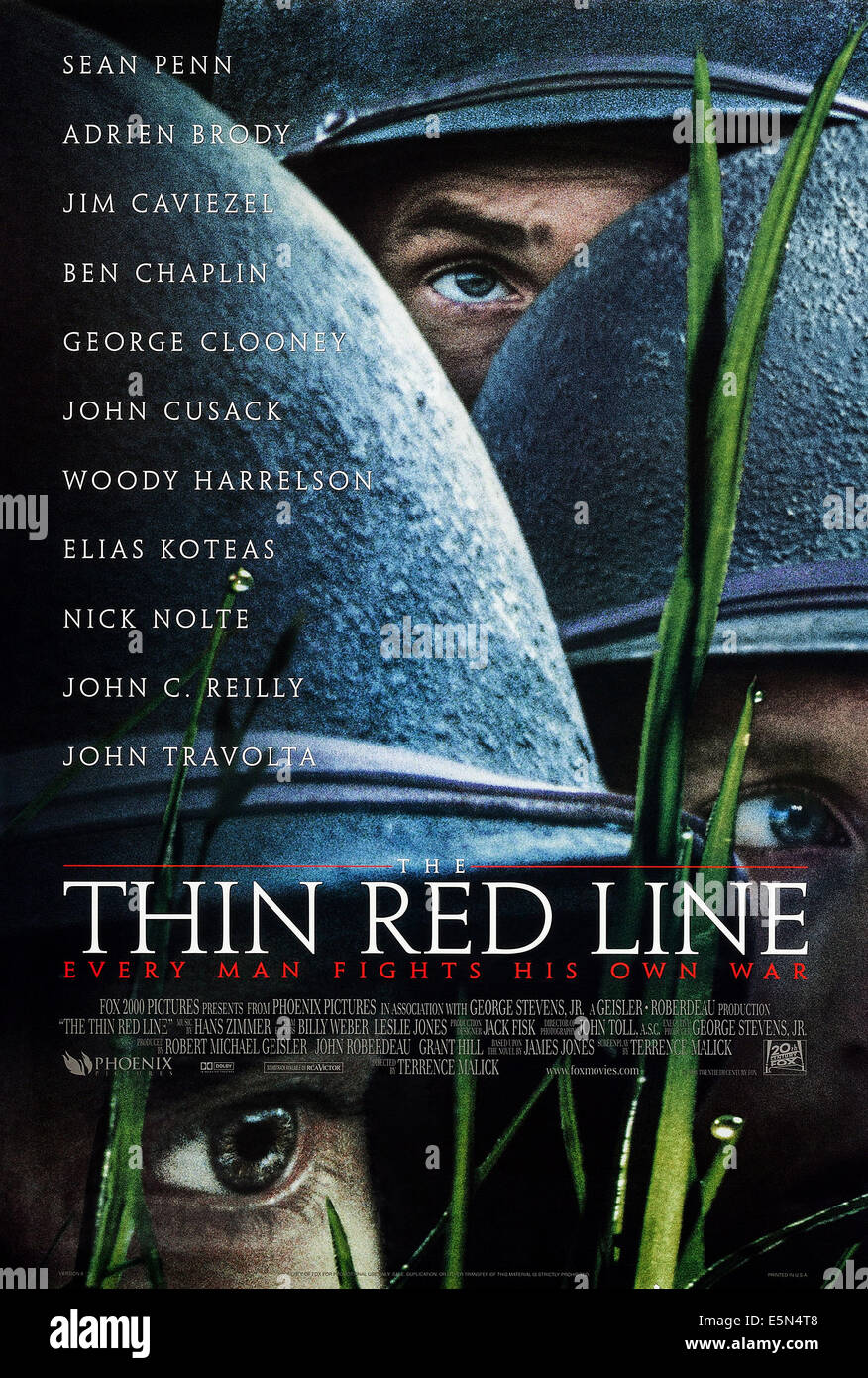 THE THIN RED LINE, US poster art, 1998, TM and Copyright ©20th Century Fox Film Corp. All rights reserved/courtesy Everett Stock Photo