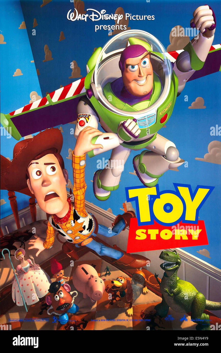 TOY STORY, Woody, Buzz Lightyear, 1995, poster art Stock Photo