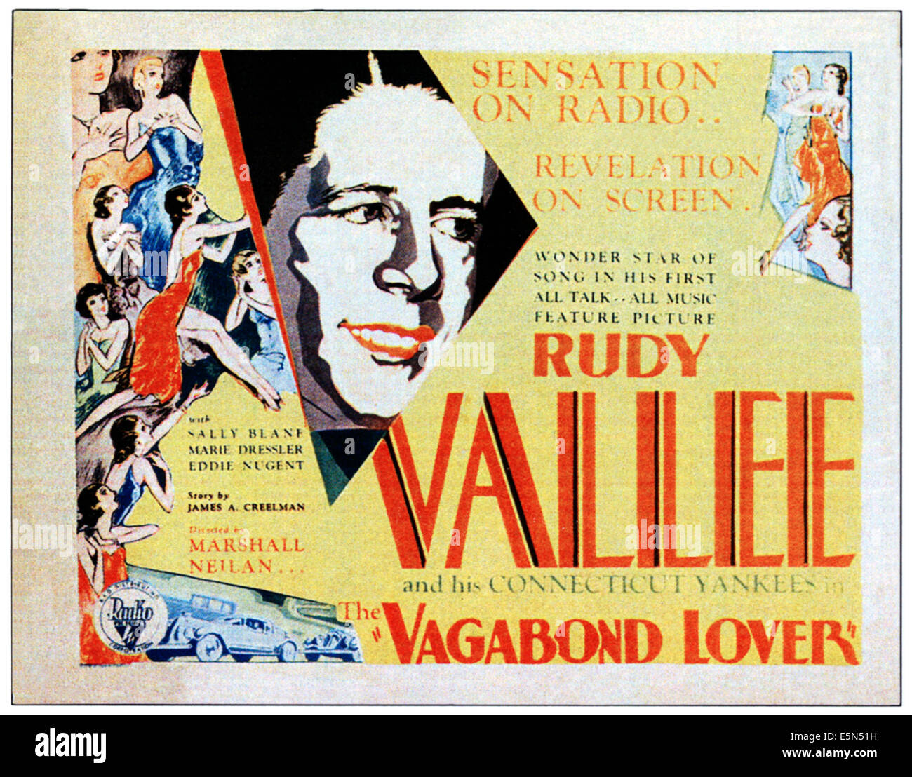 THE VAGABOND LOVER, Rudy Vallee on title card, 1929 Stock Photo - Alamy