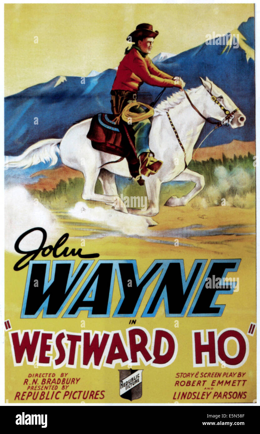 WESTWARD HO, John Wayne, 1935. Stock Photo