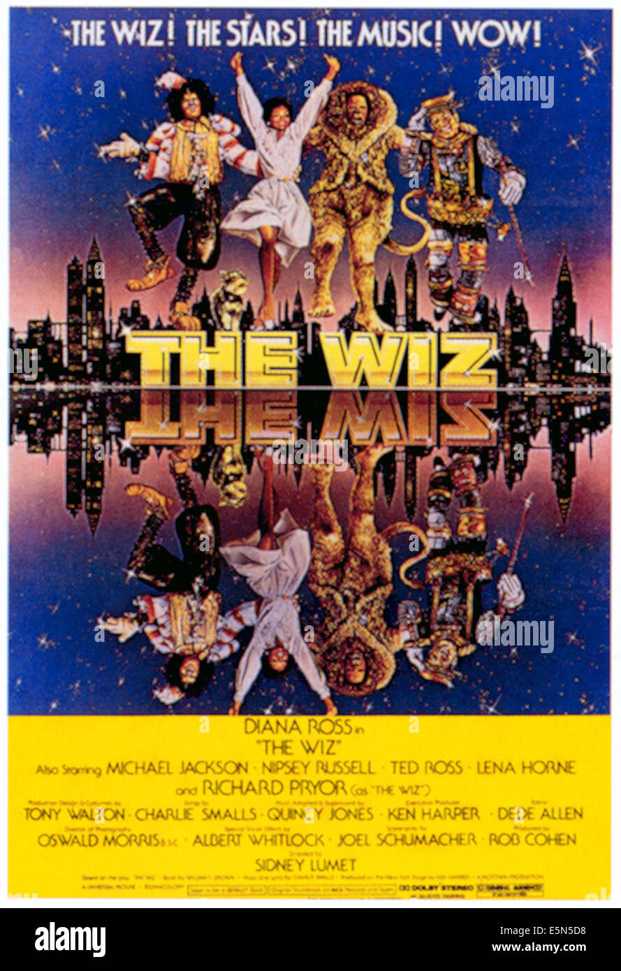 WIZ, (poster art), Michael Jackson, Diana Ross, Ted Ross, Nipsey Russell,  1978, © Universal Pictures / Courtesy: Everett Stock Photo - Alamy