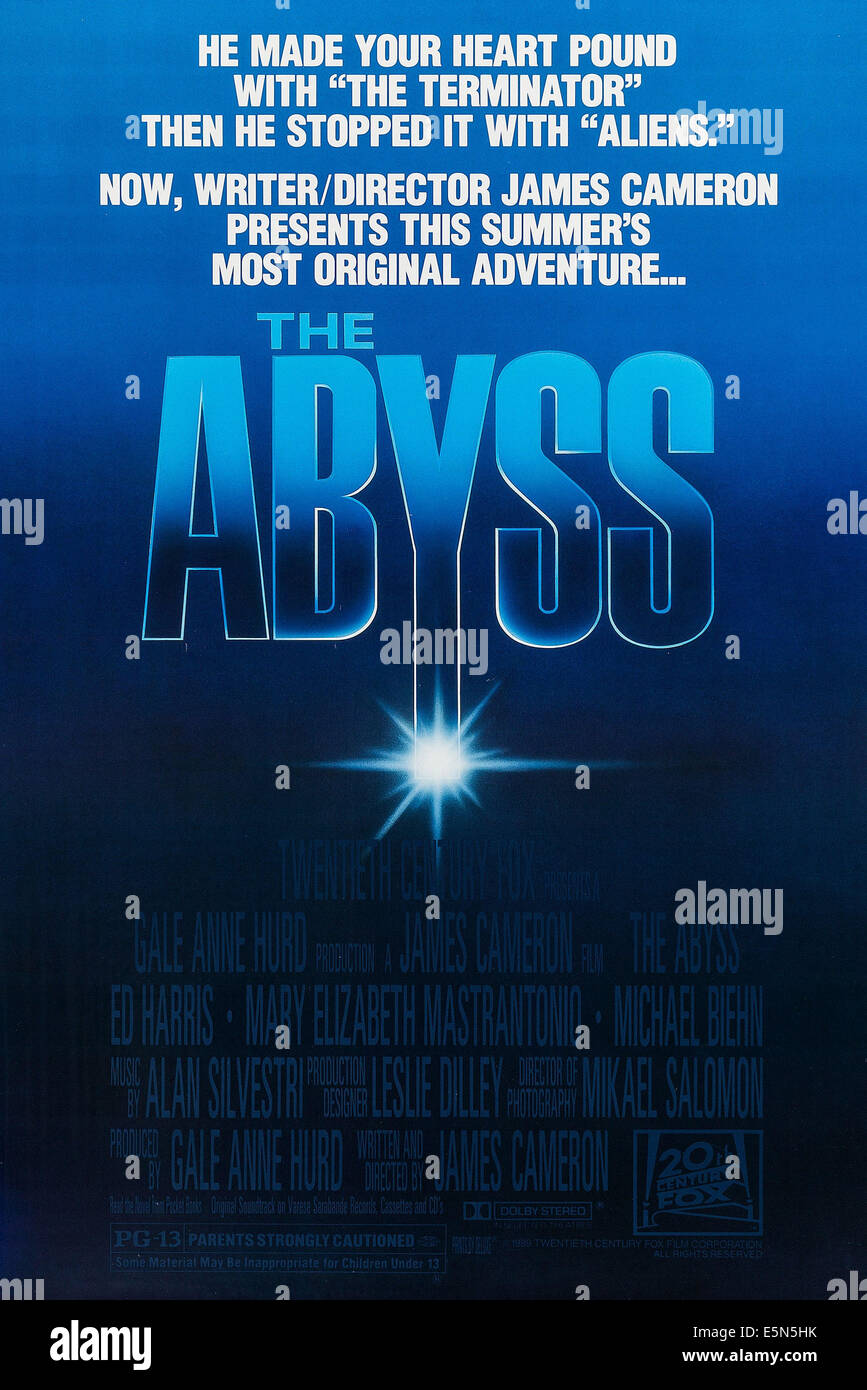 THE ABYSS, US poster art, 1989. TM and Copyright © 20th Century Fox Film Corp. All rights reserved. Courtesy: Everett Collection Stock Photo