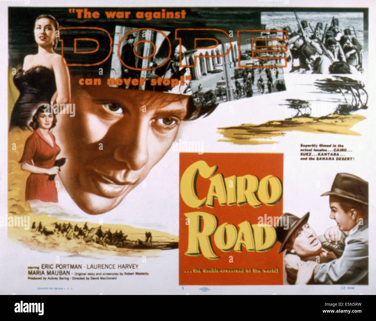 CAIRO ROAD, Camelia (top left), Laurence Harvey (top, second left), 1950 Stock Photo