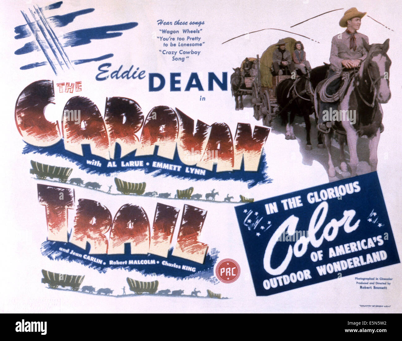 THE CARAVAN TRAIL, Eddie Dean (front), 1946 Stock Photo