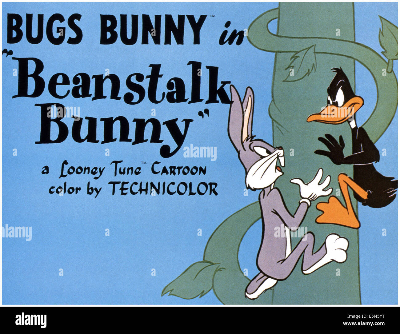 BEANSTALK BUNNY, from left: Bugs Bunny, Daffy Duck, 1955 Stock Photo