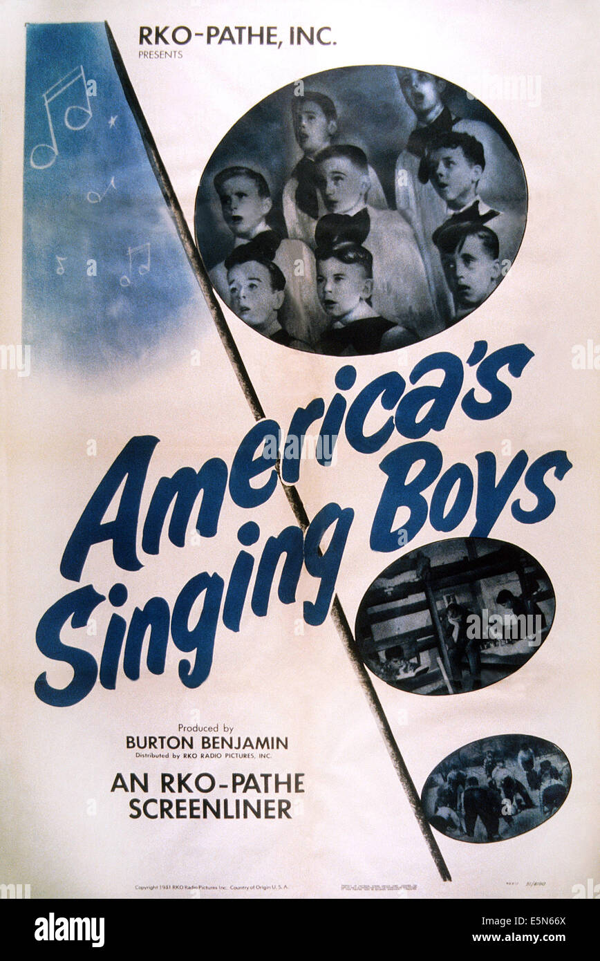 AMERICA'S SINGING BOYS, poster, 1951 Stock Photo