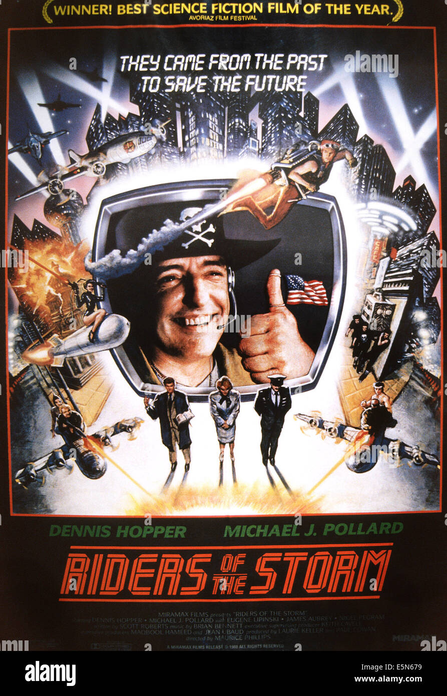 THE AMERICAN WAY, (aka RIDERS OF THE STORM, reissue title), US poster ...