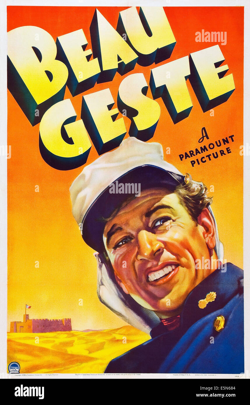 BEAU GESTE, Gary Cooper, 1939 Stock Photo
