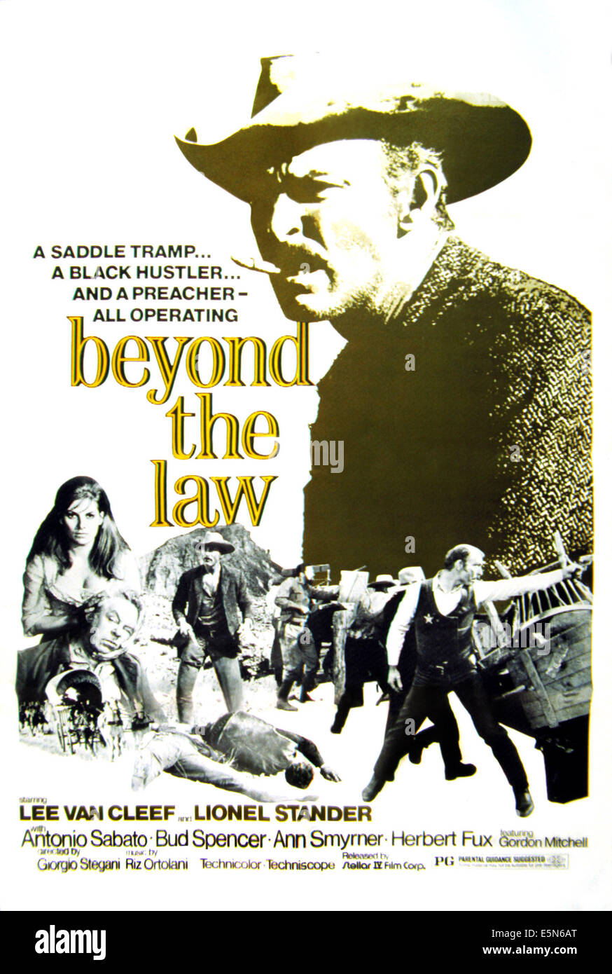 BEYOND THE LAW, Ann Smyrma, Lee Van Cleef, 1968 Stock Photo