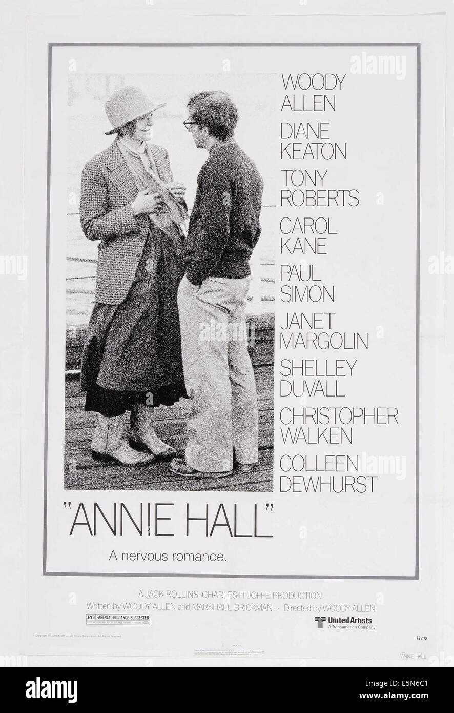 ANNIE HALL, US poster art, from left: Diane Keaton, Woody Allen, 1977 Stock Photo