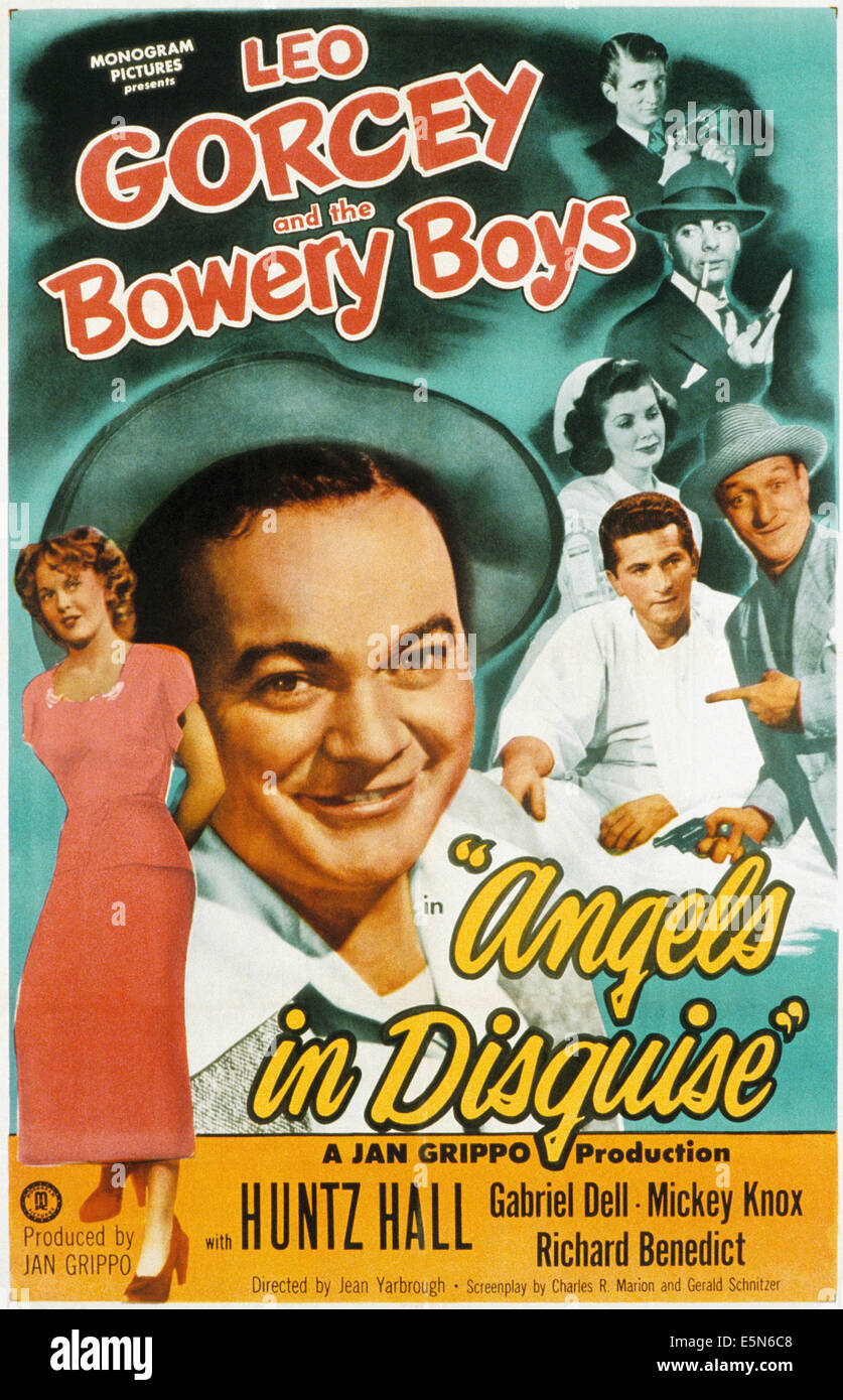 ANGELS IN DISGUISE, from left, (in color), Jean Dean, Leo Gorcey