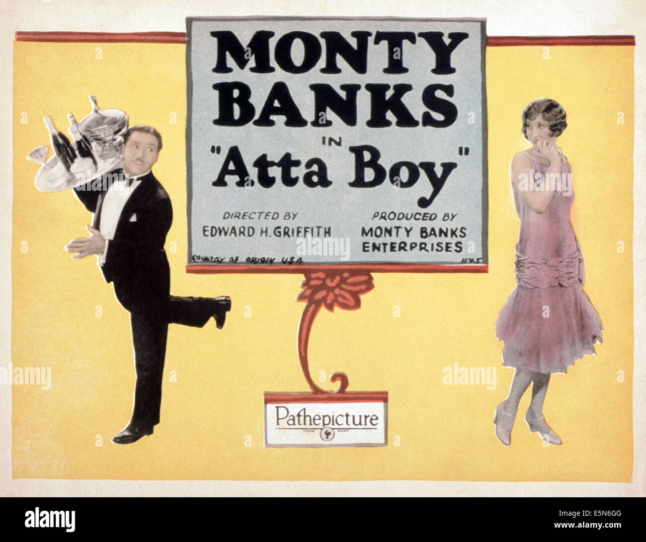 ATTA BOY, from left: Monty Banks, Virginia Bradford, 1926 Stock Photo