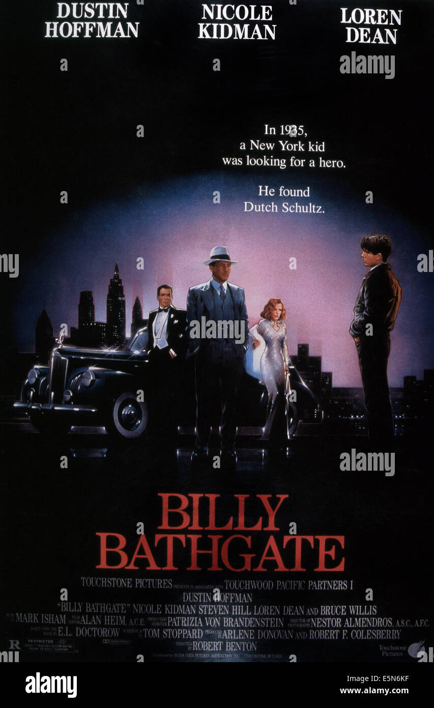 BILLY BATHGATE, from left: Bruce Willis, Dustin Hoffman, Nicole Kidman, Loren Dean, 1991, © Buena Vista/courtesy Everett Stock Photo