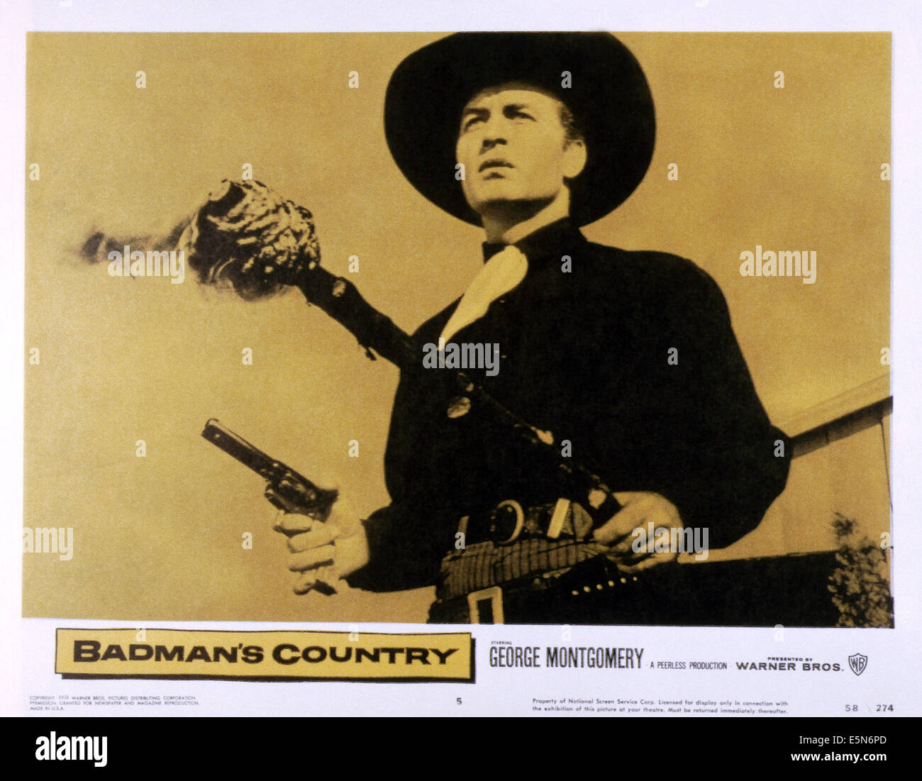 BADMAN'S COUNTRY, George Montgomery, 1958 Stock Photo