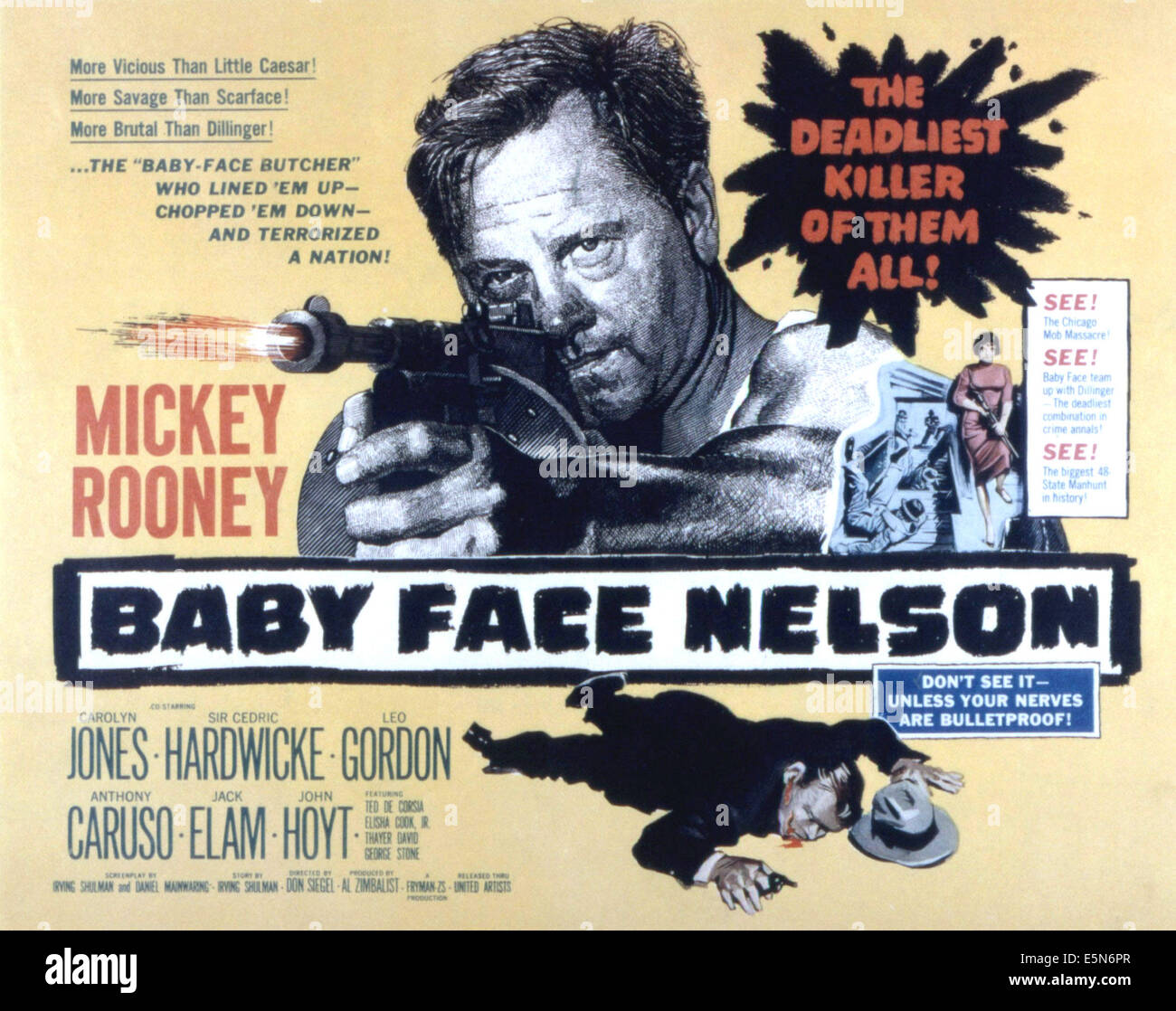 BABY FACE NELSON, Mickey Rooney, 1957 Stock Photo