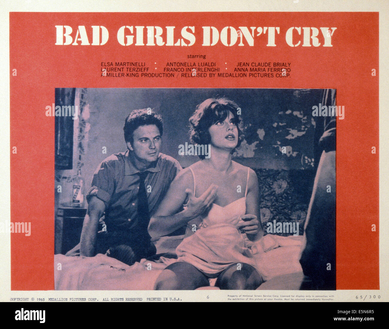 BAD GIRLS DON'T CRY, (aka THE BIG NIGHT aka LA NOTTE BRAVA), from left: Jean-Claude Brialy, Elsa Martinelli, 1962 released in US Stock Photo
