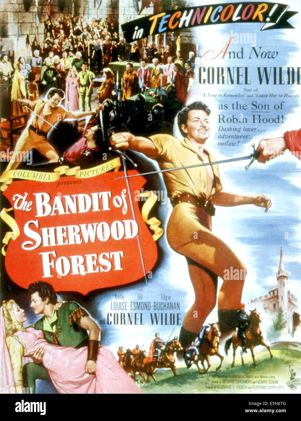 THE BANDIT OF SHERWOOD FOREST, Cornel Wilde, 1946 Stock Photo