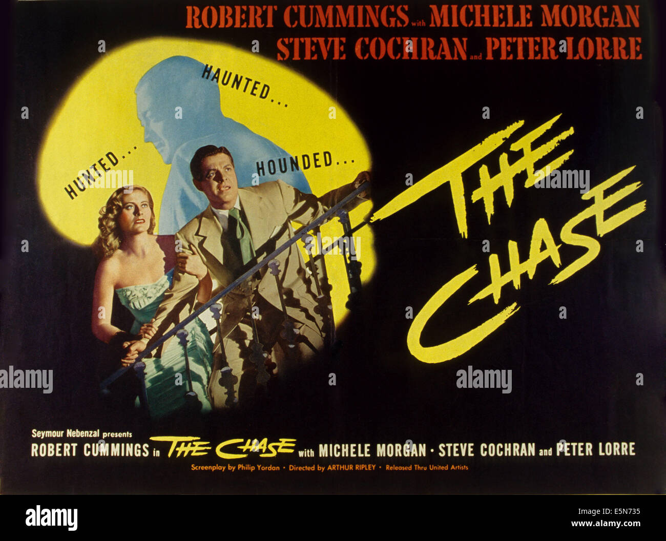 THE CHASE, Michele Morgan, Peter Lorre, Robert Cummings, 1946 Stock Photo