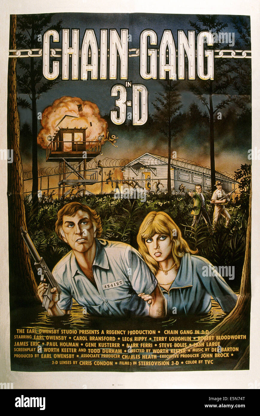 CHAIN GANG, from left Earl Owensby, Carol Bransford, 1984, © Regency