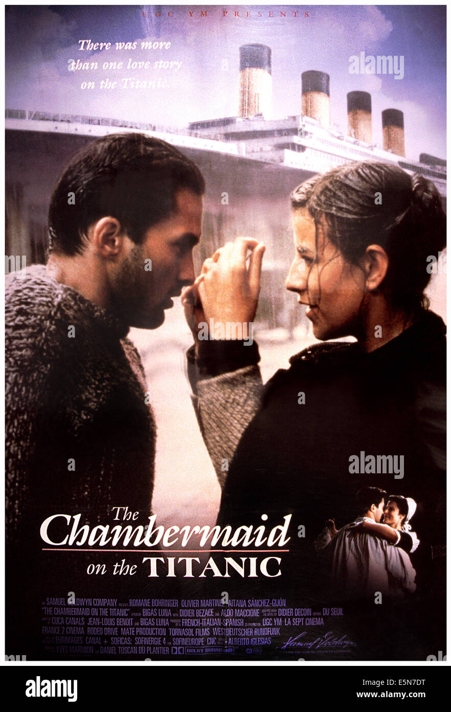 THE CHAMBERMAID ON THE TITANIC, (aka LA FEMME DE CHAMBRE DU TITANIC), from left: Olivier Martinez, Romane Bohringer, 1997, © Stock Photo