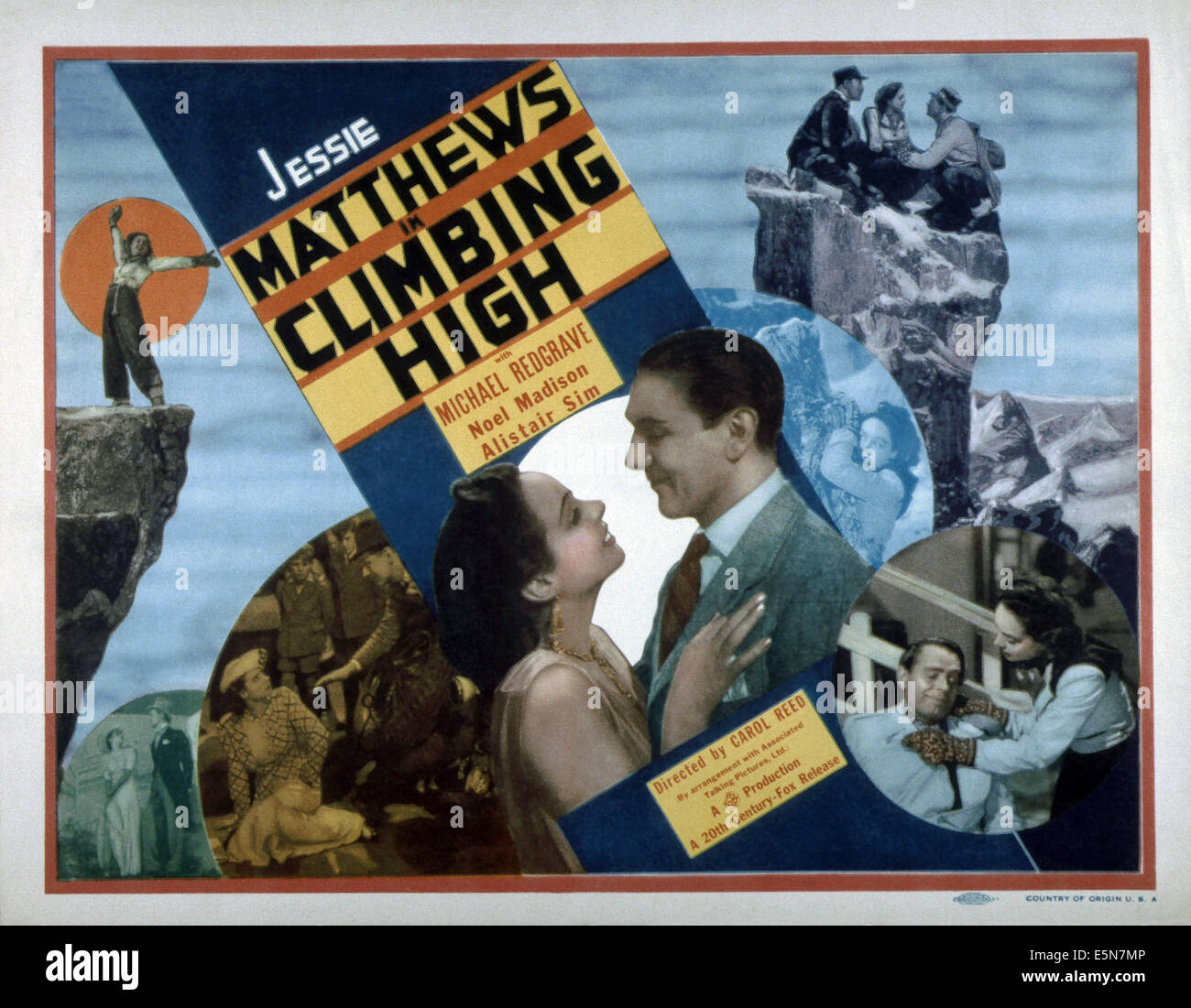 CLIMBING HIGH, face to face from left: Jessie Matthews, Michael Redgrave, 1938 Stock Photo