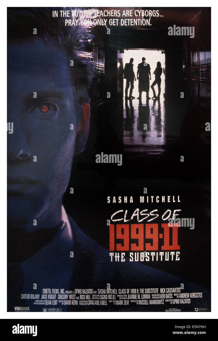 CLASS OF 1999 II: THE SUBSTITUTE, Sasha Mitchell (left), 1994, © Cinetel Films/courtesy Everett Collection Stock Photo