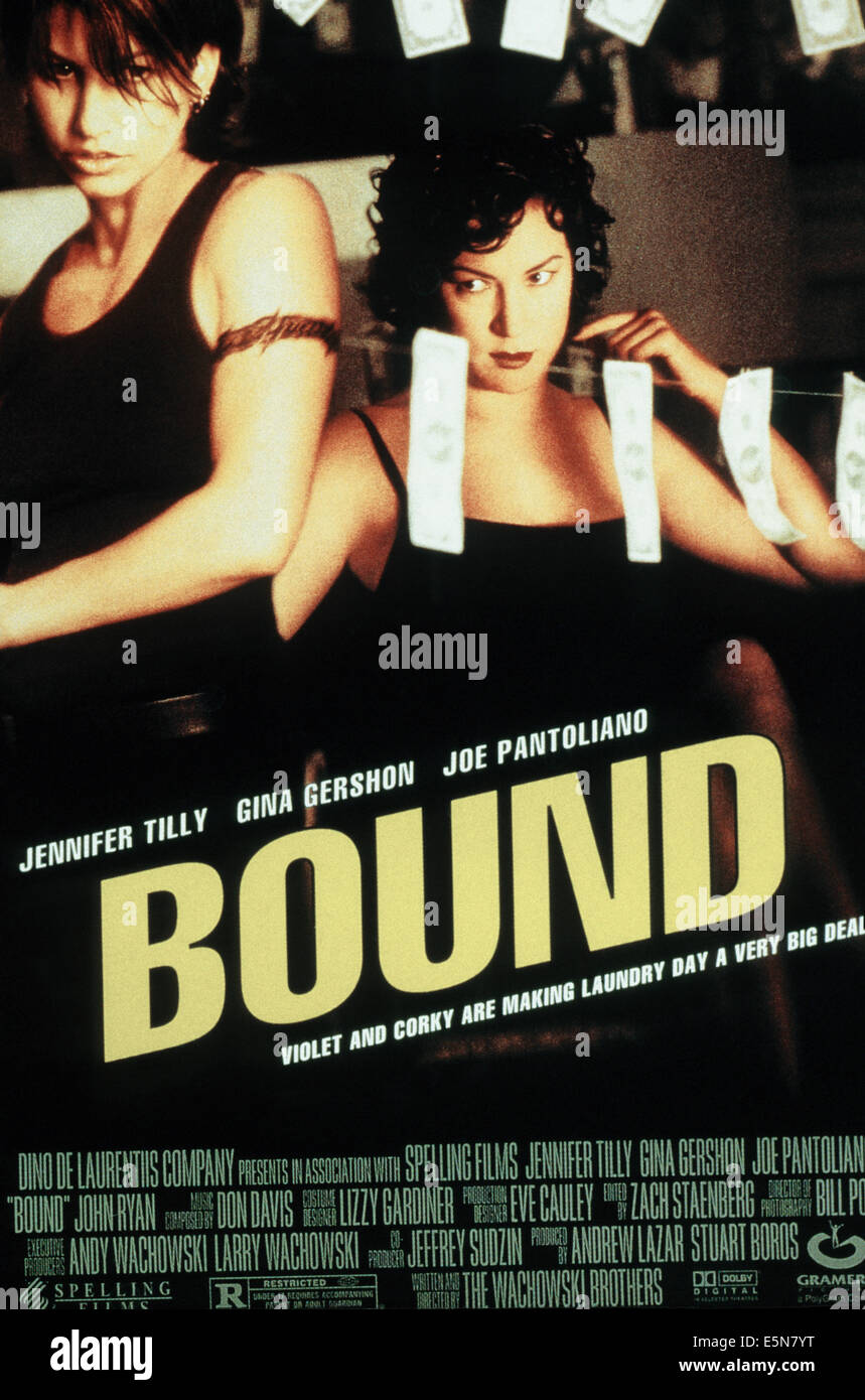 BOUND, from left: Gina Gershon, Jennifer Tilly, 1996, © Gramercy Pictures/courtesy Everett Collection Stock Photo