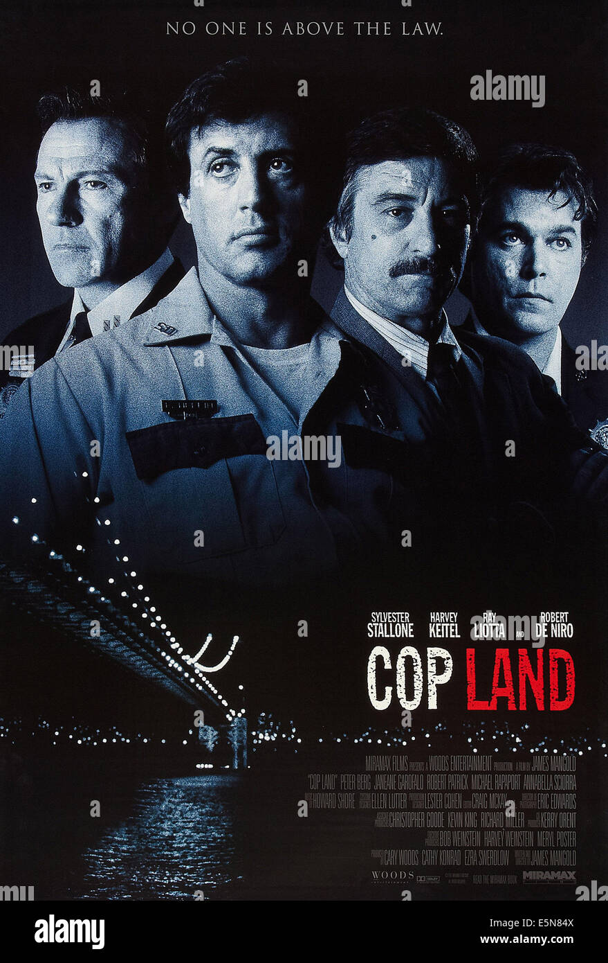 COP LAND, U.S. poster, from left: Harvey Keitel, Sylvester Stallone, Robert De Niro, Ray Liotta, 1997. ©Miramax/courtesy Stock Photo