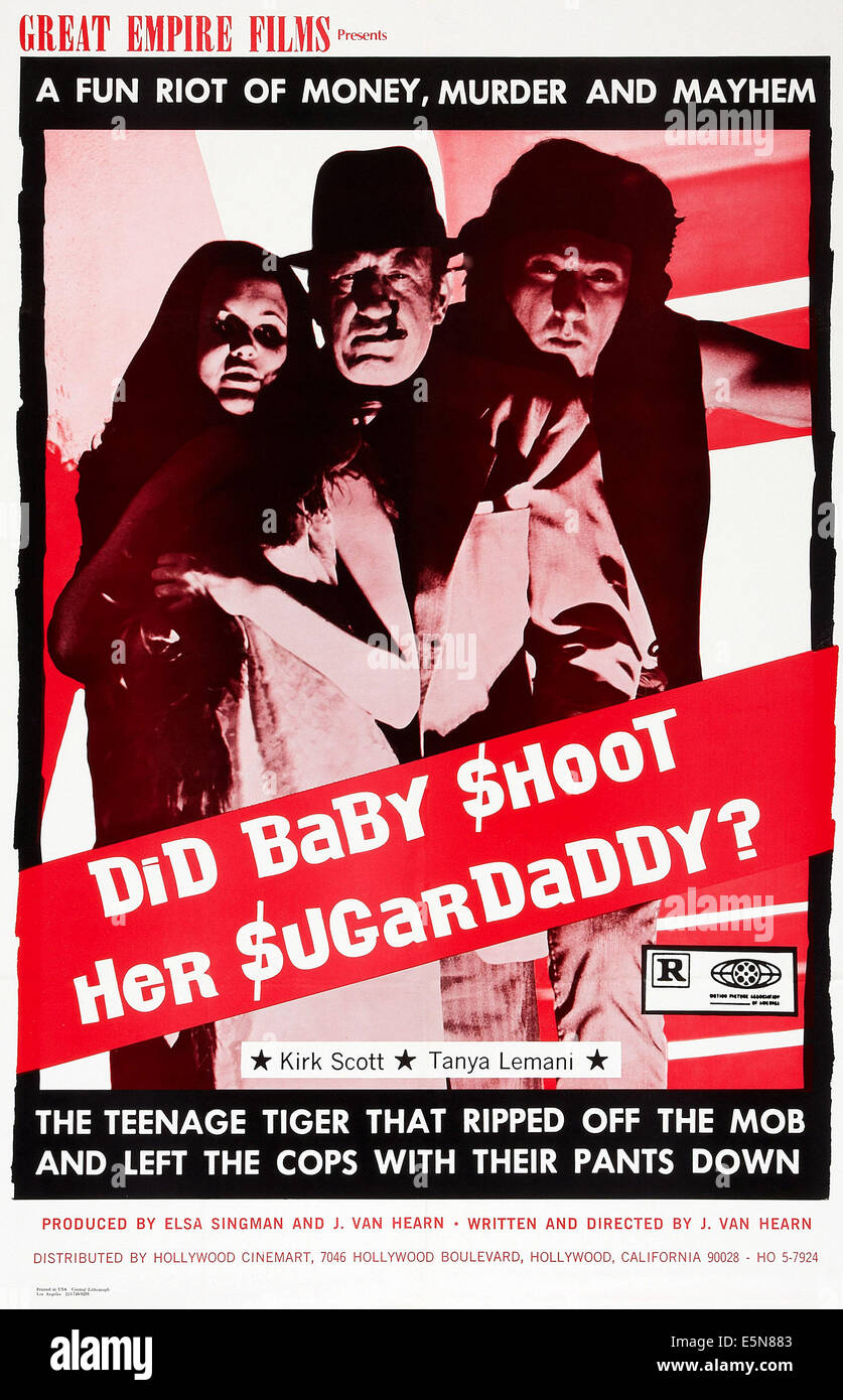 DID BABY SHOOT HER SUGAR DADDY?, U.S. poster art, 1972 Stock Photo