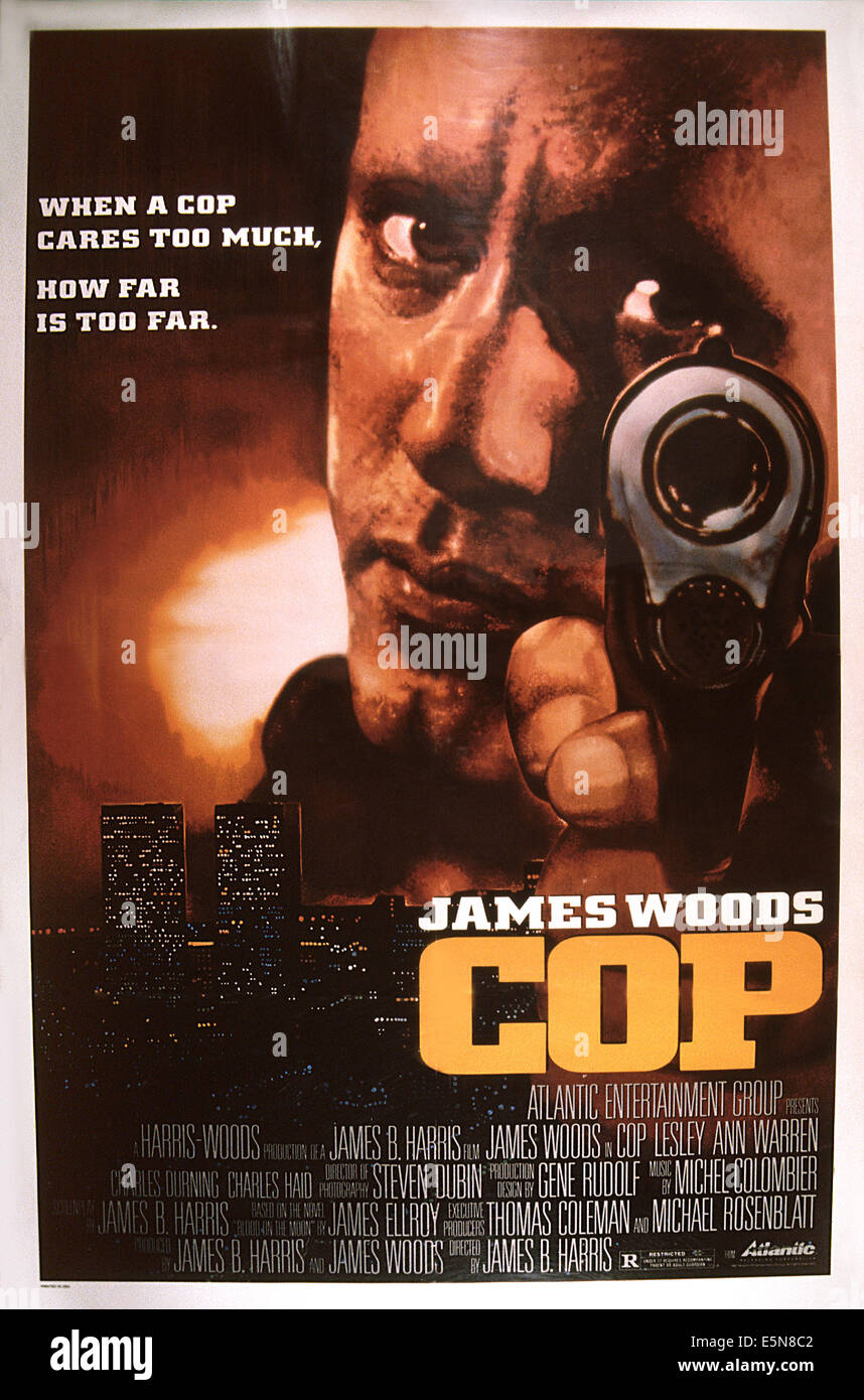 COP, U.S. poster, James Woods, 1988. © Atlantic Releasing/courtesy Everett Collection Stock Photo