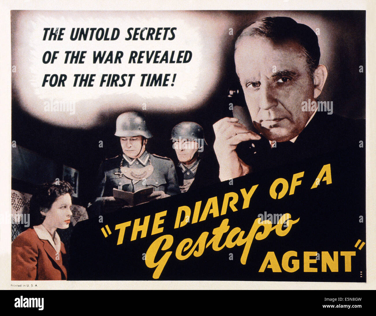 THE DIARY OF A GESTAPO AGENT, 1958 Stock Photo
