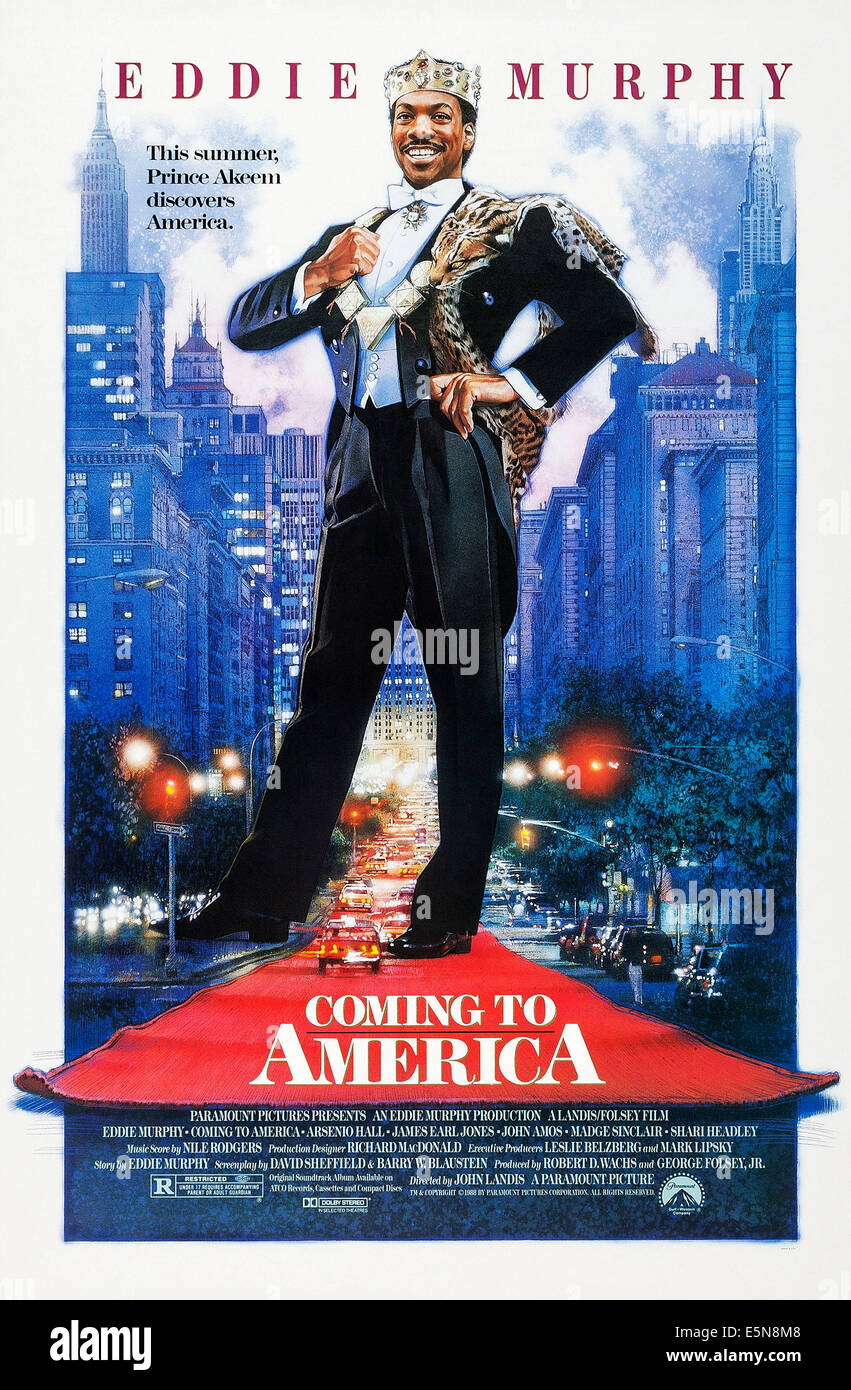 COMING TO AMERICA, Eddie Murphy, 1988, © Paramount/courtesy Everett