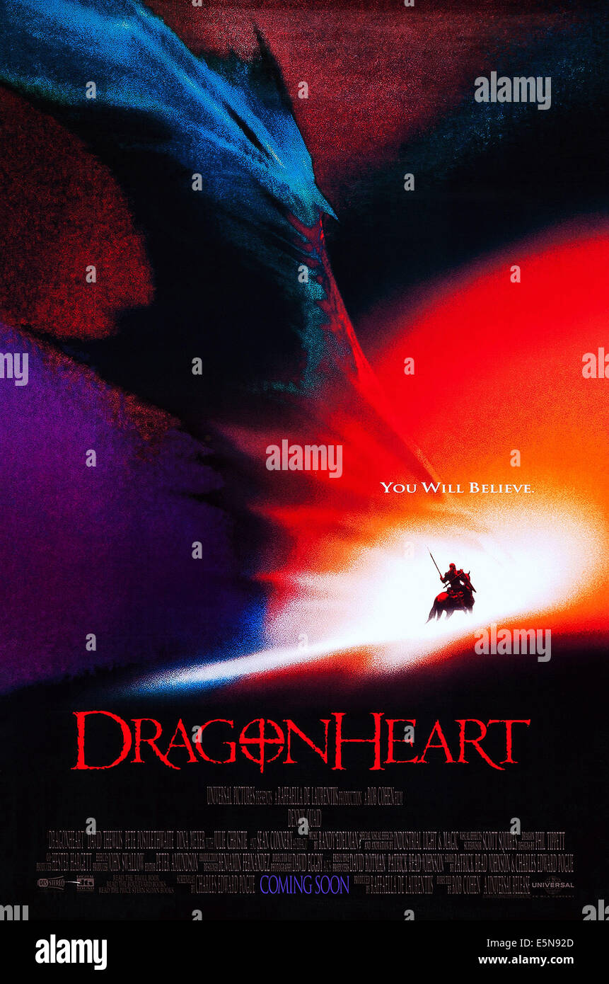 DRAGONHEART, US poster art, 1996, © Universal/courtesy Everett Collection Stock Photo