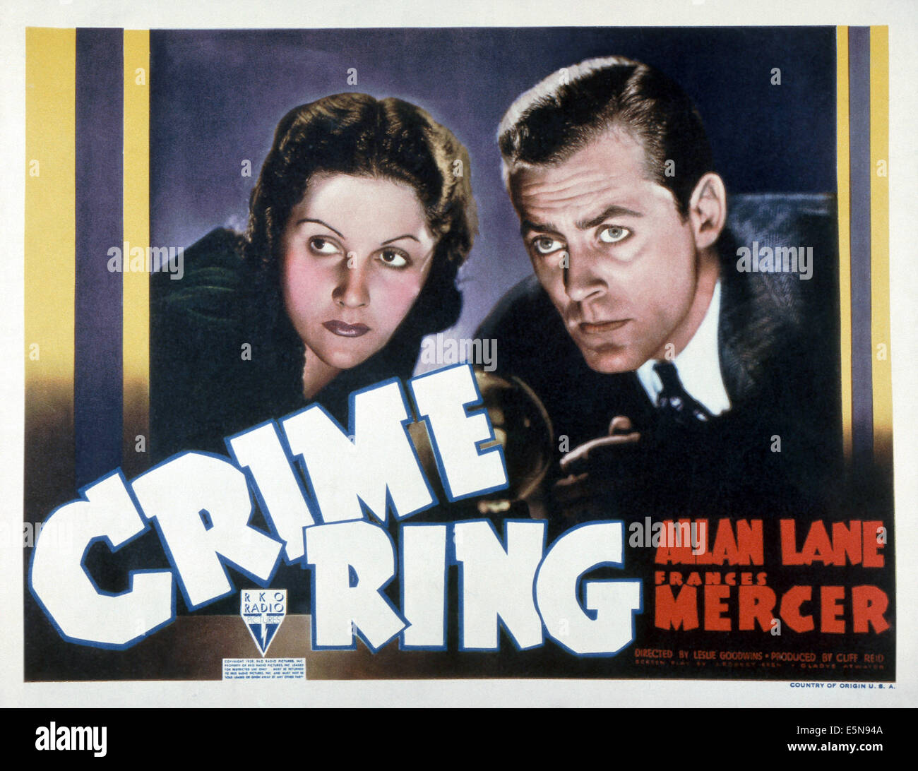 CRIME RING, from left: Frances Mercer, Allan Lane, 1938 Stock Photo - Alamy