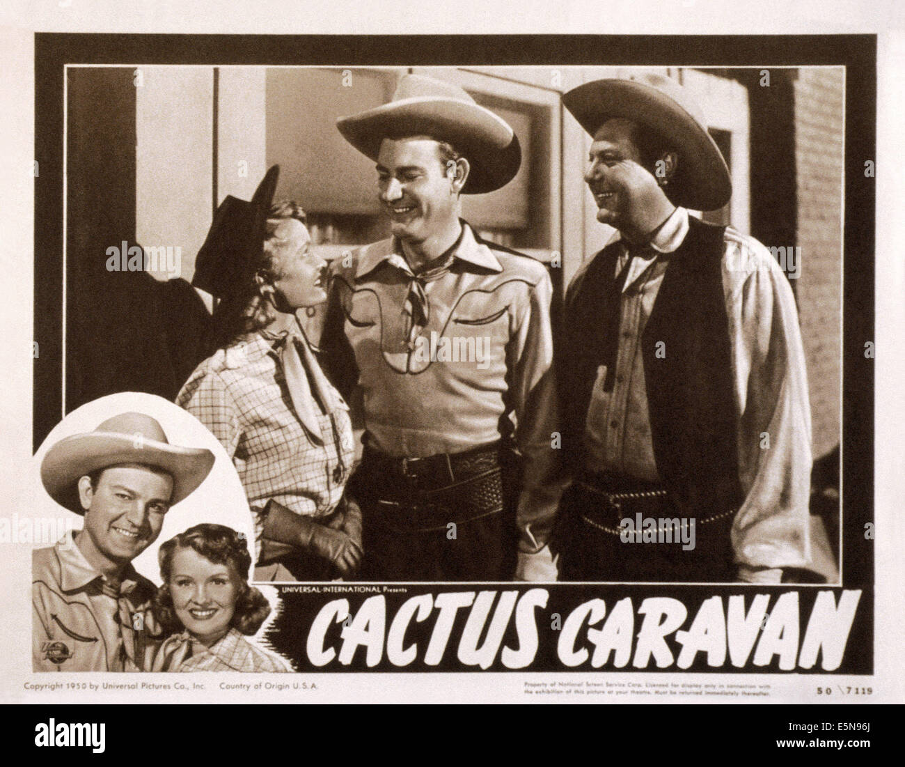 CACTUS CARAVAN, Tex Williams (center), 1950 Stock Photo